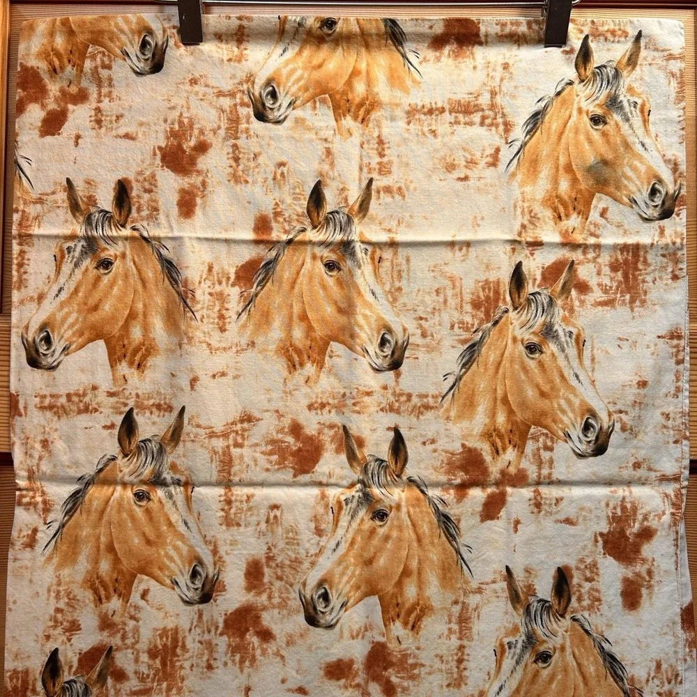 VTG Horses Pillowcase Standard Size Homemade 20